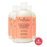 SheaMoisture Coconut & Hibiscus Curl Shampoo 13 Fl Oz (Pack of 4)