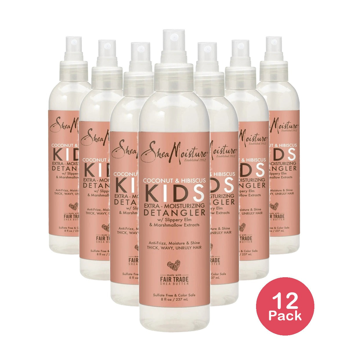 SheaMoisture Coconut & Hibiscus Kids Extra-Moisturizing Detangler - 8 fl Oz (Pack of 12)