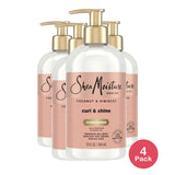 SheaMoisture Curl and Shine Conditioner for Thick Curly Hair Coconut and Hibiscu 13 OZ (Pack of 4)