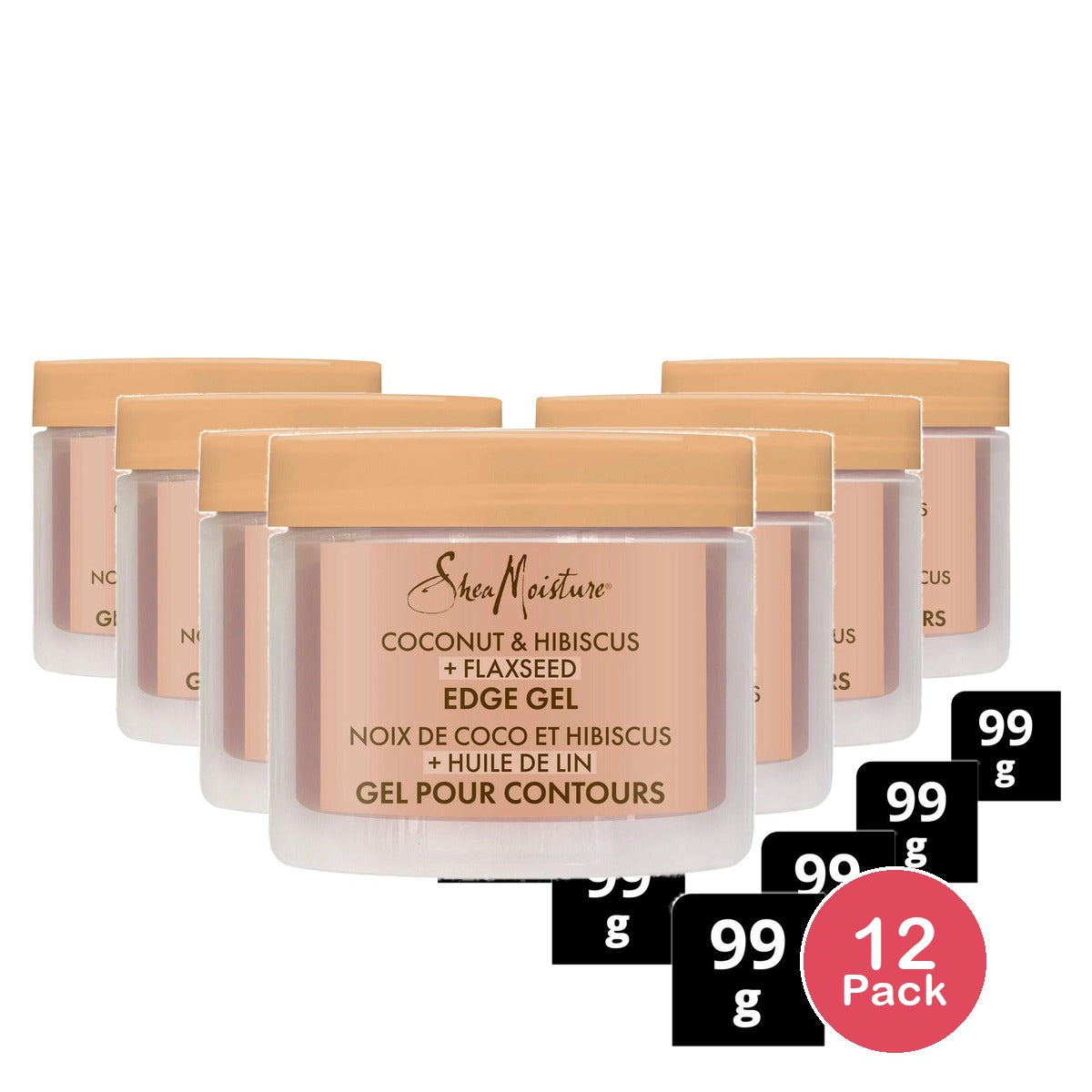 SheaMoisture Define & Shine Edge Gel Coconut & Hibiscus 3.5 Oz (Pack of 12)