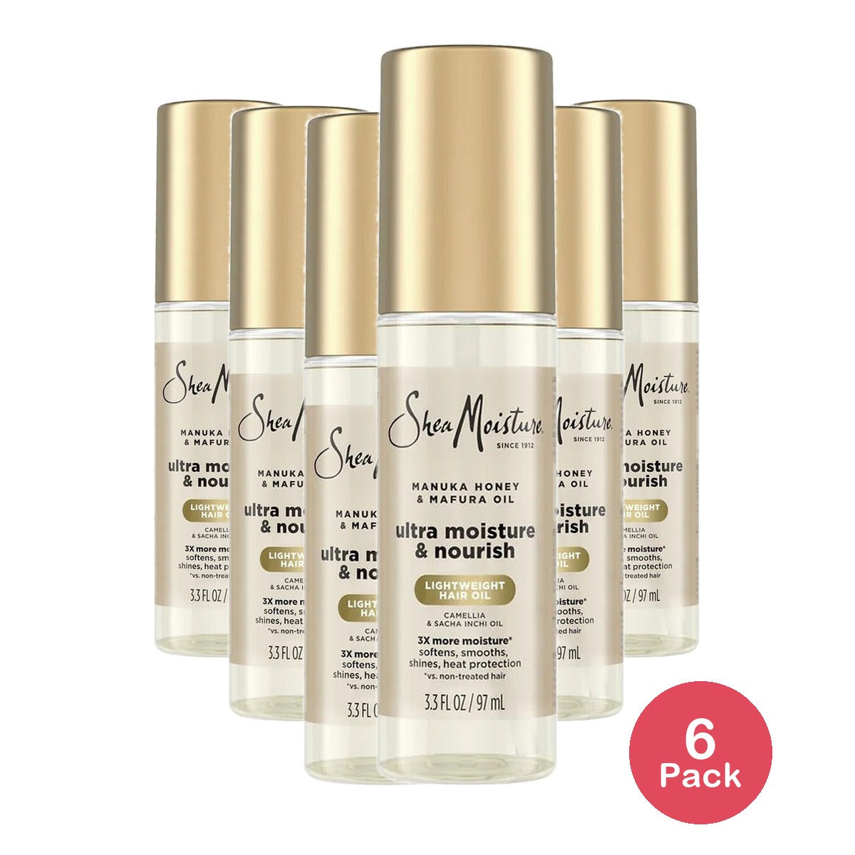 SheaMoisture Manuka Honey & Mafura Hair Oil 3.3 Oz (Pack of 6)