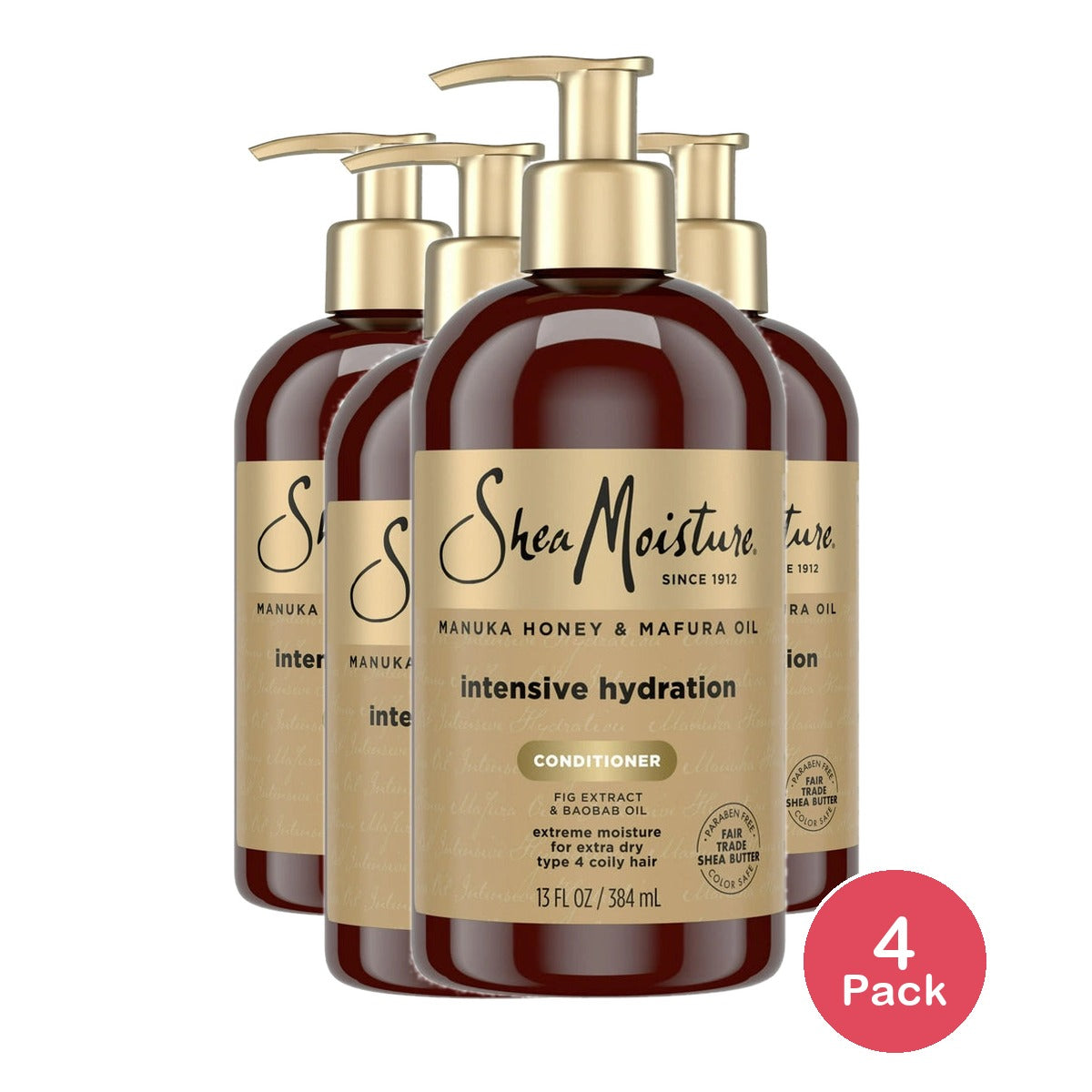 SheaMoisture Manuka Honey & Mafura Hair Oil Intensive Hydration Conditioner - 13 fl oz (Pack of 4)