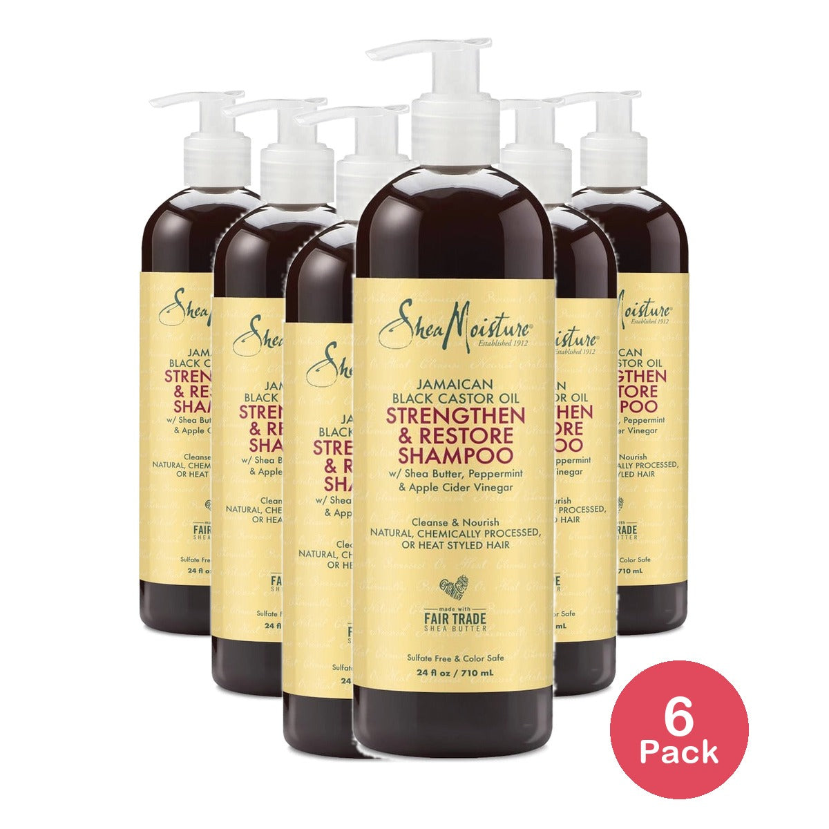 SheaMoisture Strengthen & Restore Shampoo 24 Oz (Pack of 6)