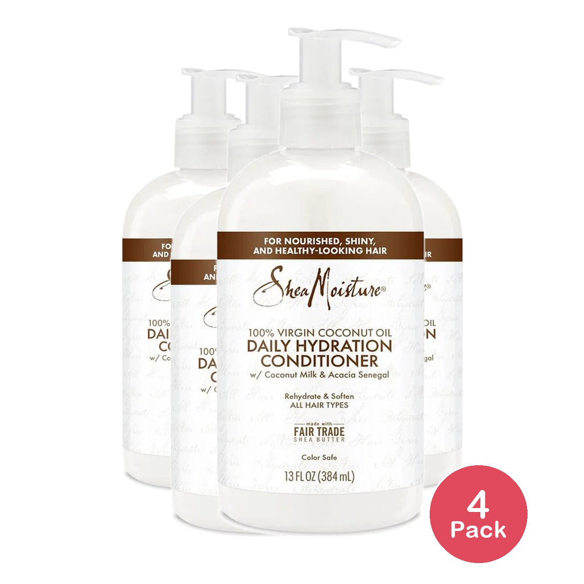 SheaMoisture Virgin Coconut Oil Daily Hydration Conditioner 13 Oz (Pack of 4)