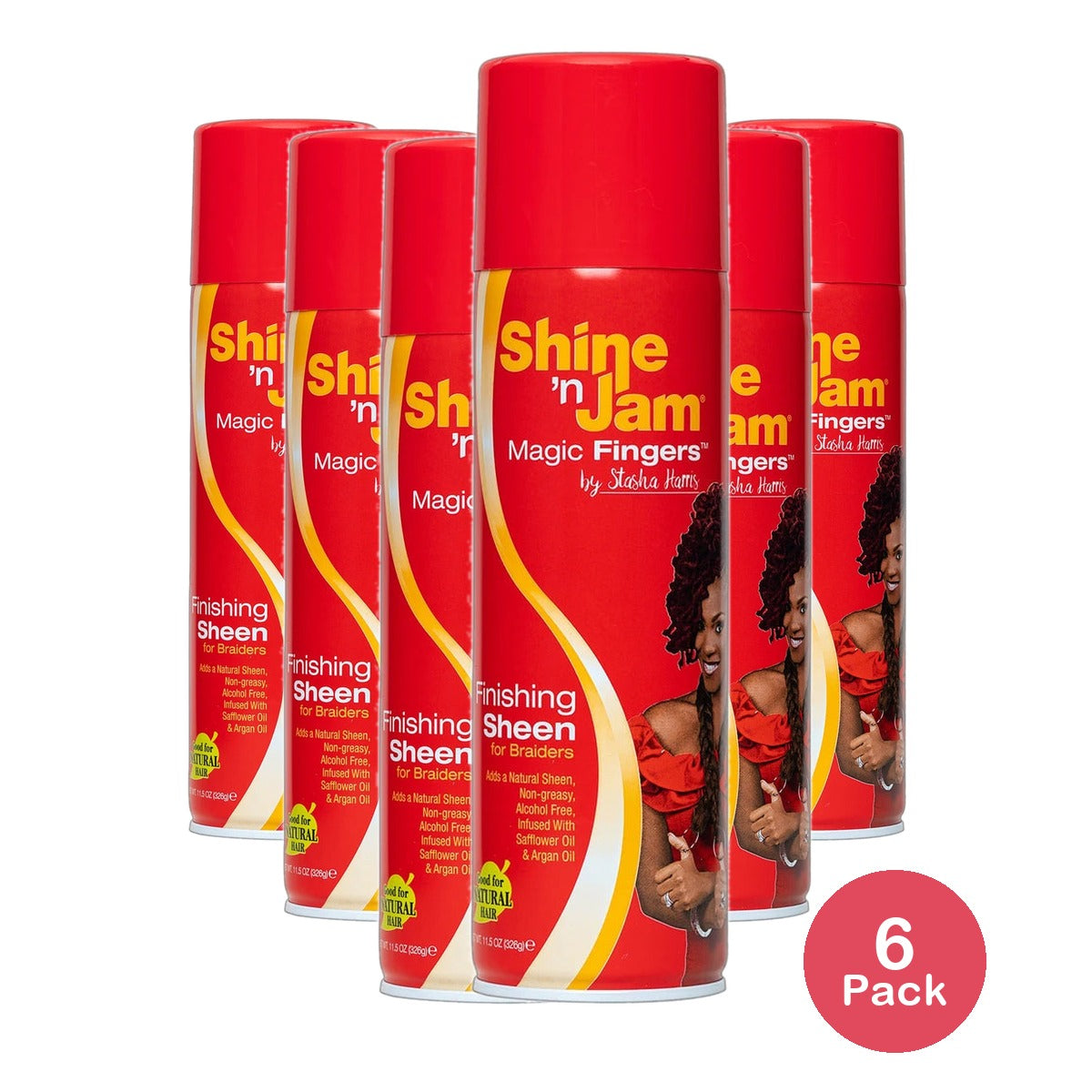 Shine n Jam® Magic Fingers® Unisex Finishing Sheen for Braiders Moisturizing 11.5 oz (Pack of 6)