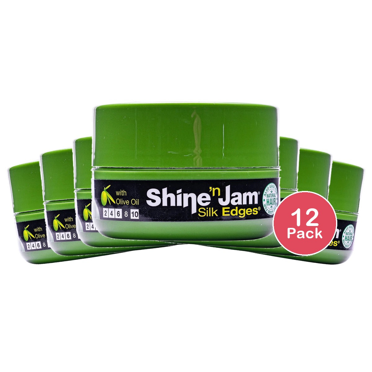 Shine n Jam® Silk Edges Extra Firm Hold Unisex Hair Styling Gel 2 oz. Moistu 2.25oz (Pack of 12)