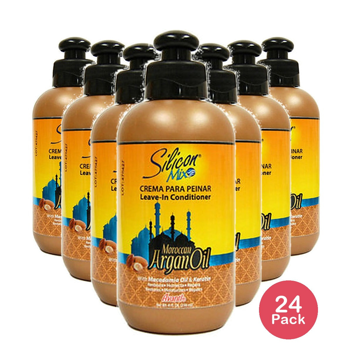 Silicon Mix Argan Oil Leave-In Conditioner 8 Oz (Pack of 24)