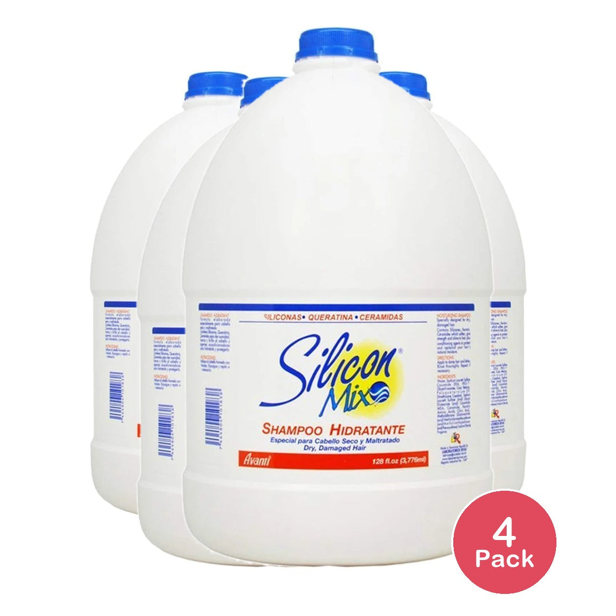 Silicon Mix Shampoo Hidratante Gallon [Health and Beauty] 128 Oz (Pack of 4)