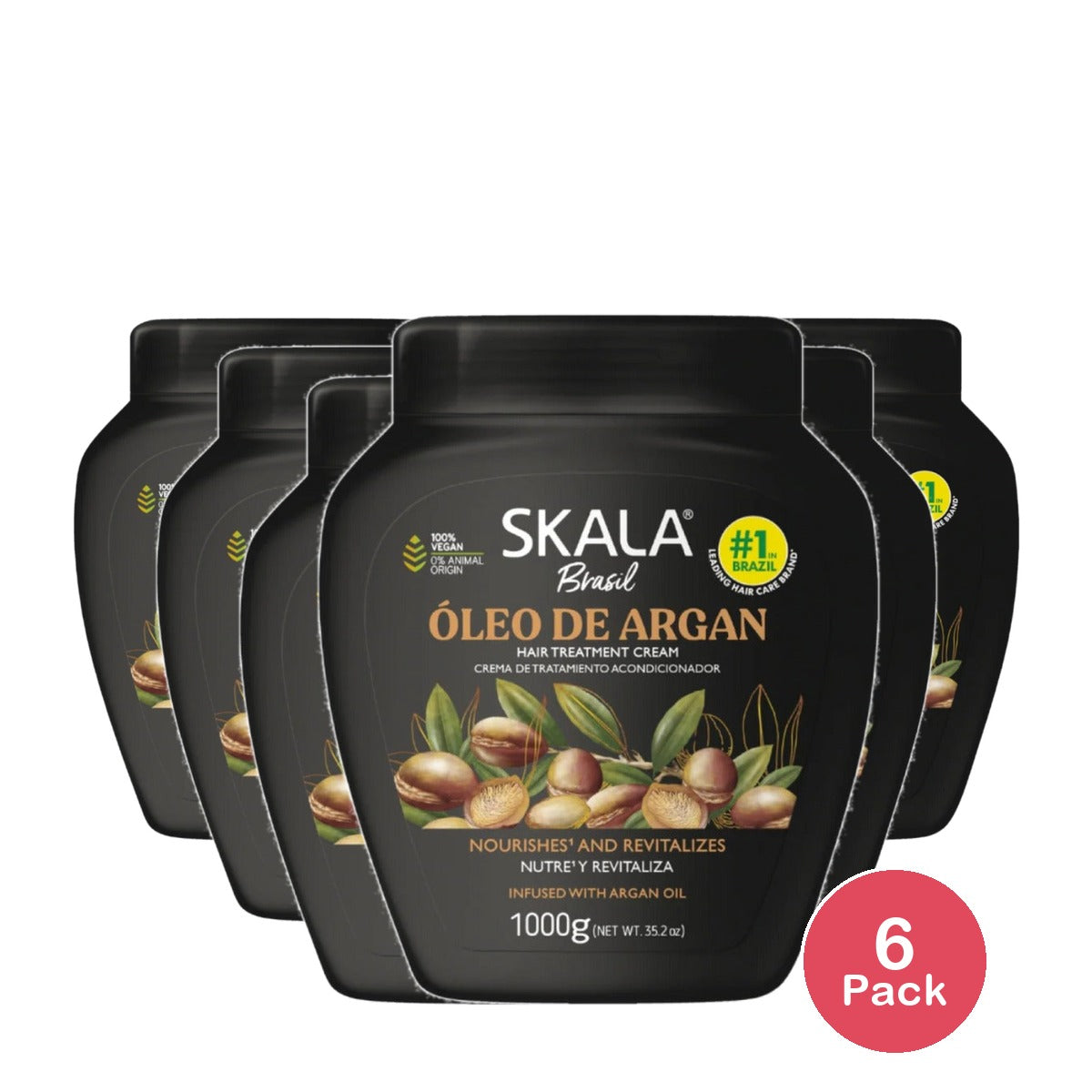Skala Argan Oil Hair Treatment 35.2 Oz (Pack of 6)