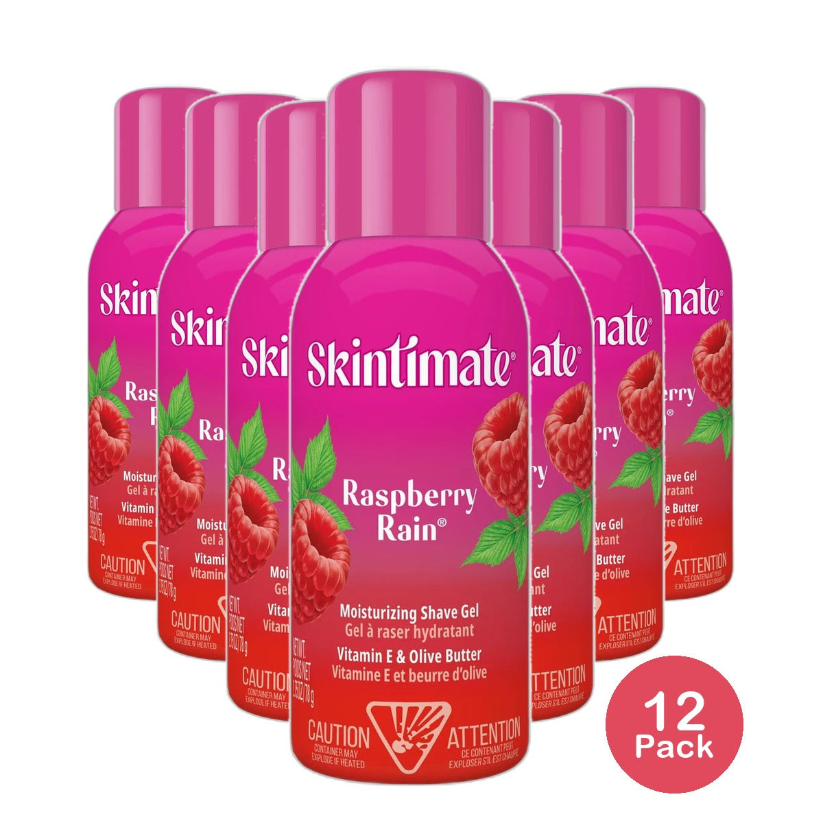 Skintimate Signature Scents Raspberry Rain Womens Shave Gel 2.75Oz (Pack of 12)
