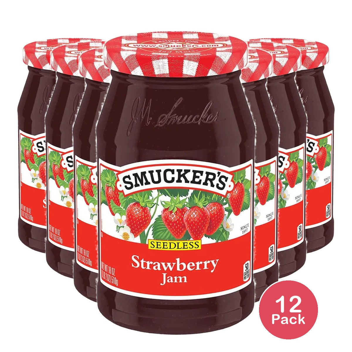 Smucker's Seedless Strawberry Jam 17.99oz (Pack of 12)