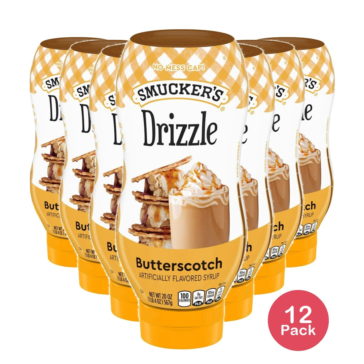 Smucker'S Sundae Syrup Butterscotch Flavored Syrup, 20 OZ (Pack of 12)