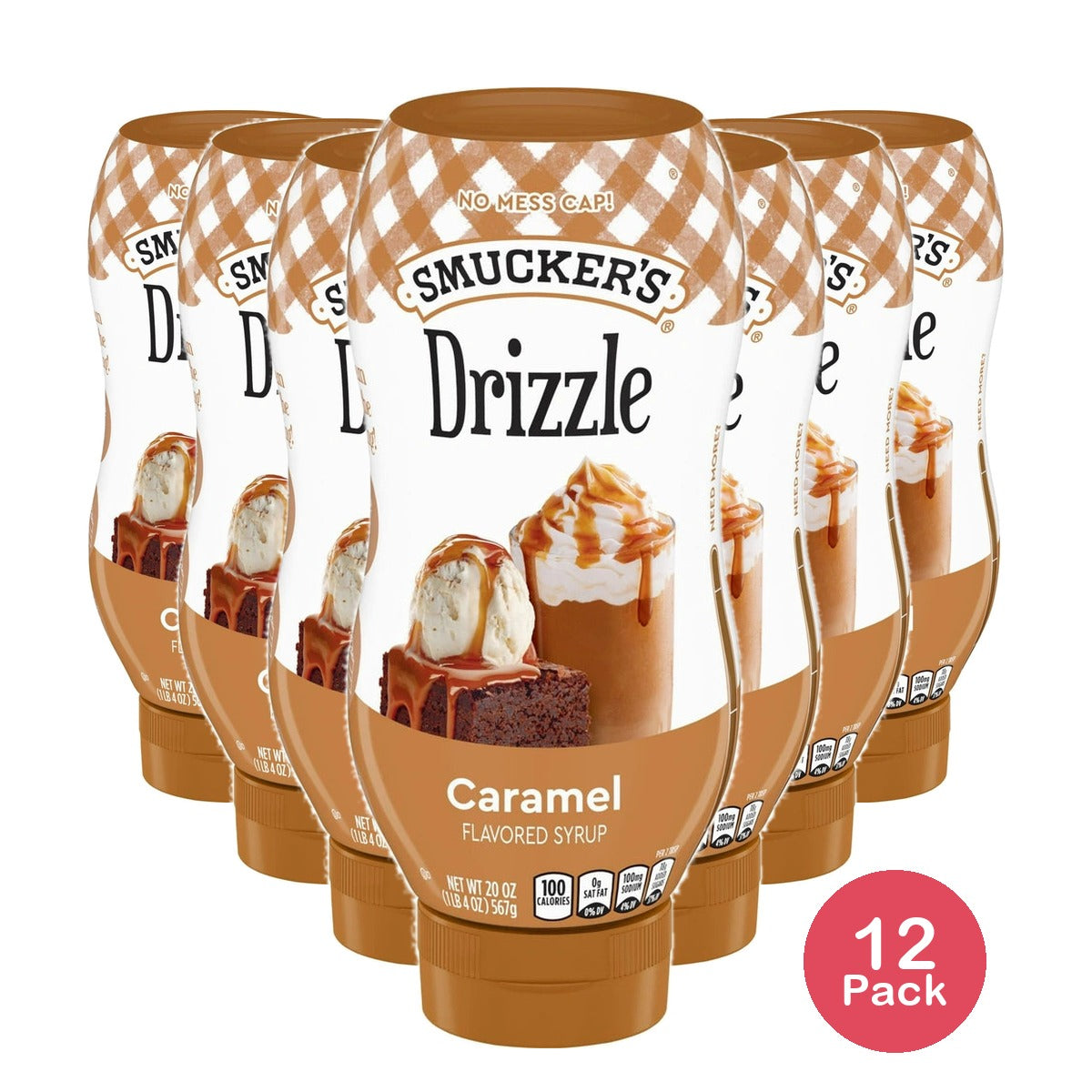 Smucker'S Sundae Syrup Caramel Flavored Syrup, 20 OZ (Pack of 12)