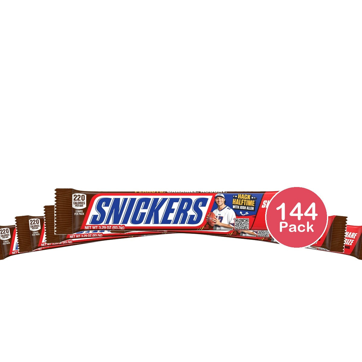Snickers - Candy Bar - King Size 3.29 Oz (Pack of 144)