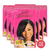 Soft & Beautiful Super No-Lye Ultimate Conditioning RelAxer System Kit for Coar (Pack of 12)