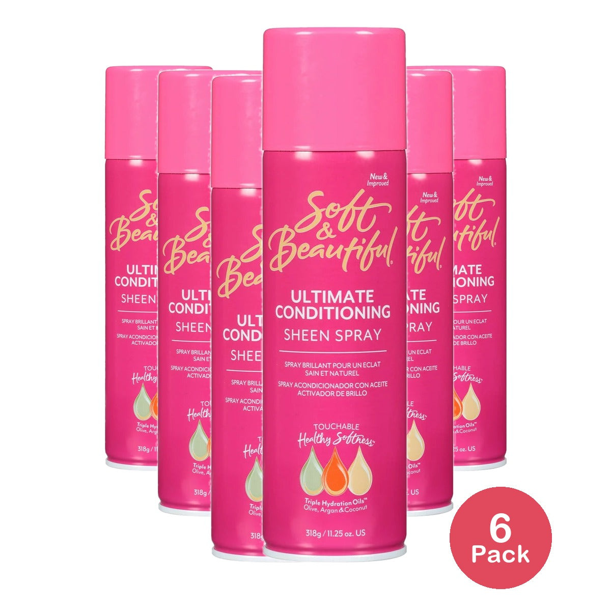 Soft & Beautiful Ultimate Conditioning Sheen Spray 11.25 oz. Aerosol (Pack of 6)