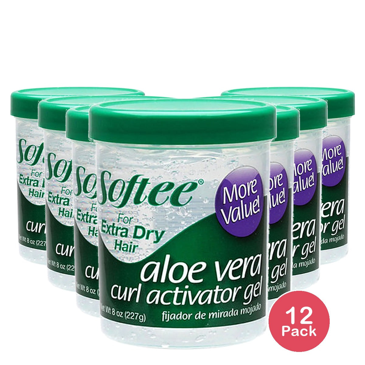 Softee Curl Activator Gel Extra Dry 8 Oz (Pack of 12)