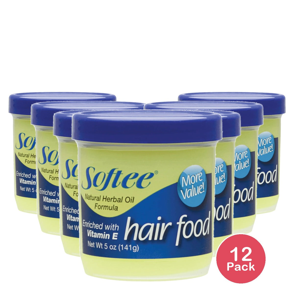 Softee Hair Food with Vitamin E 5 Oz (Pack of 12)