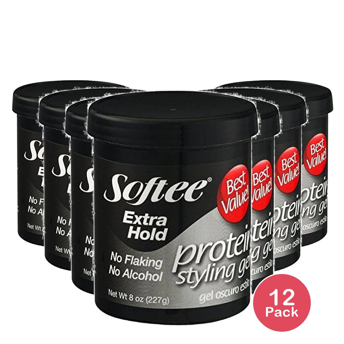 Softee Hair Gel Styling Xtra Hld 8 OZ (Pack of 12)