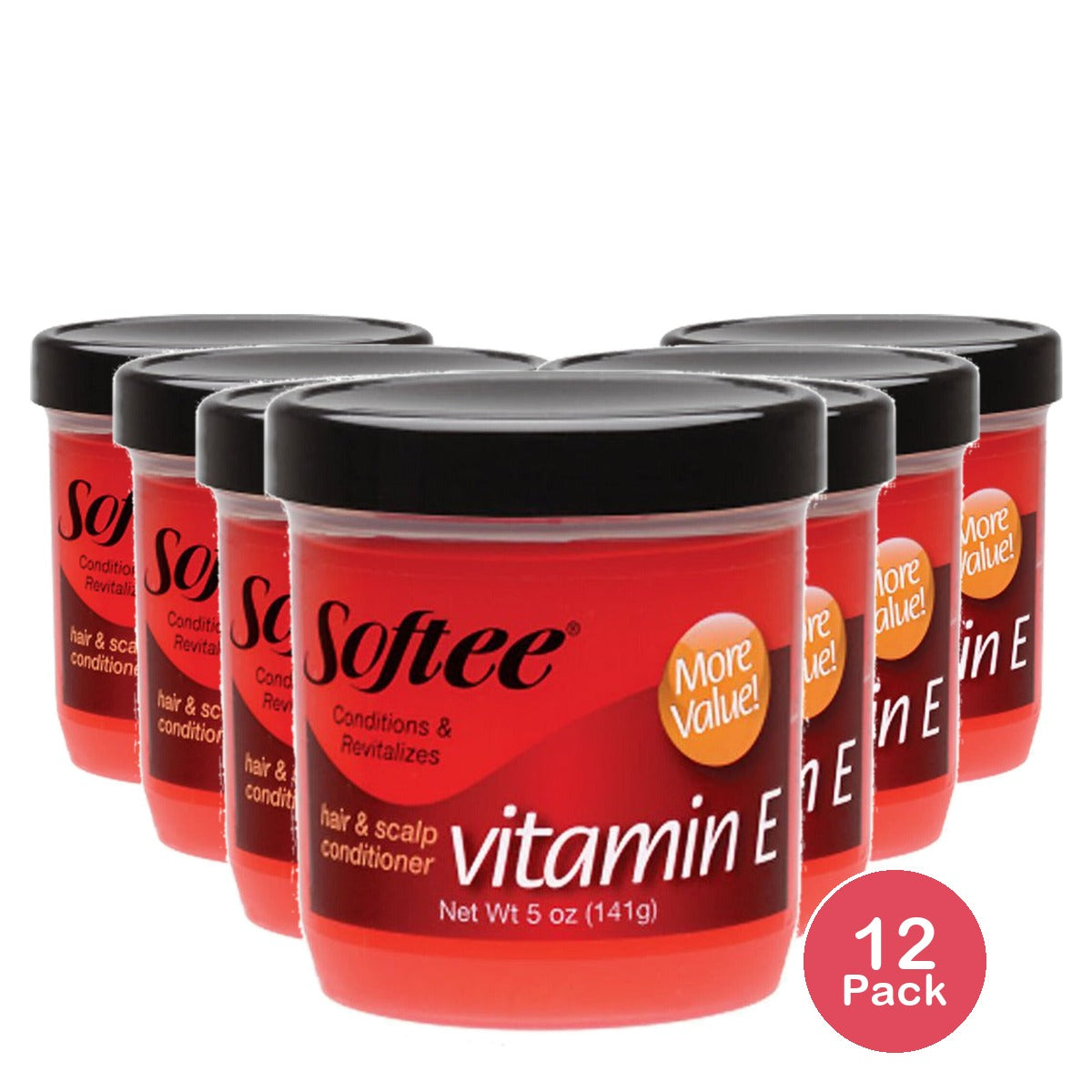 Softee Hair Scalp Conditioner Vitamin E 5 Oz (Pack of 12)