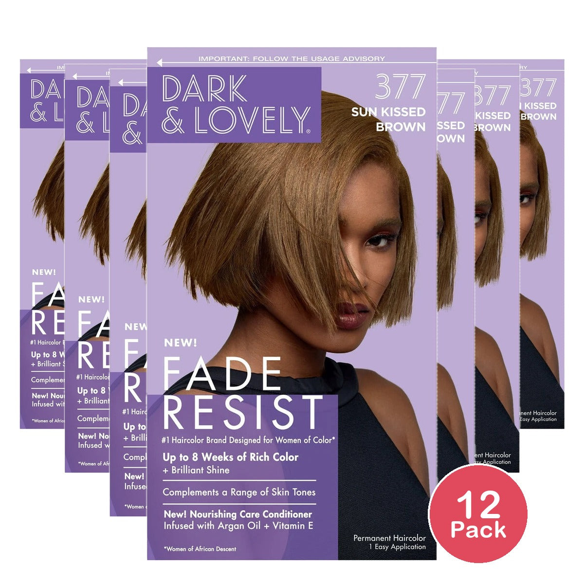Softsheen-Carson Dark and Lovely Fade Resist Rich Conditioning Hair Color  Perma nan (Pack of 12)