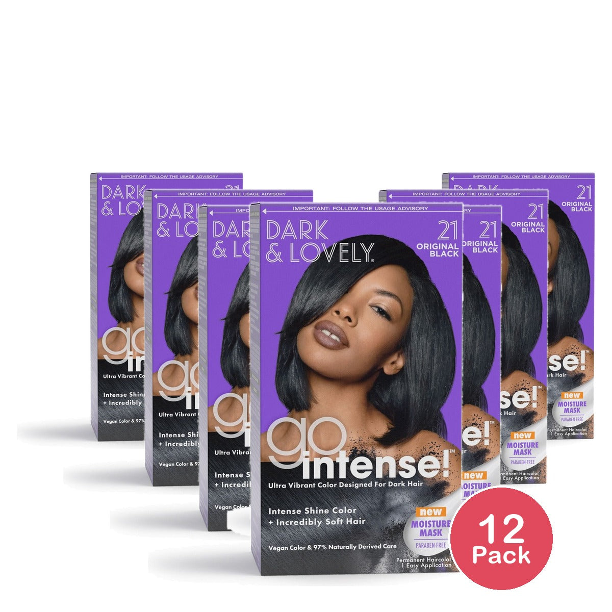 SoftSheen-Carson Dark and Lovely Go Intense #21 Original Black (Pack of 12)