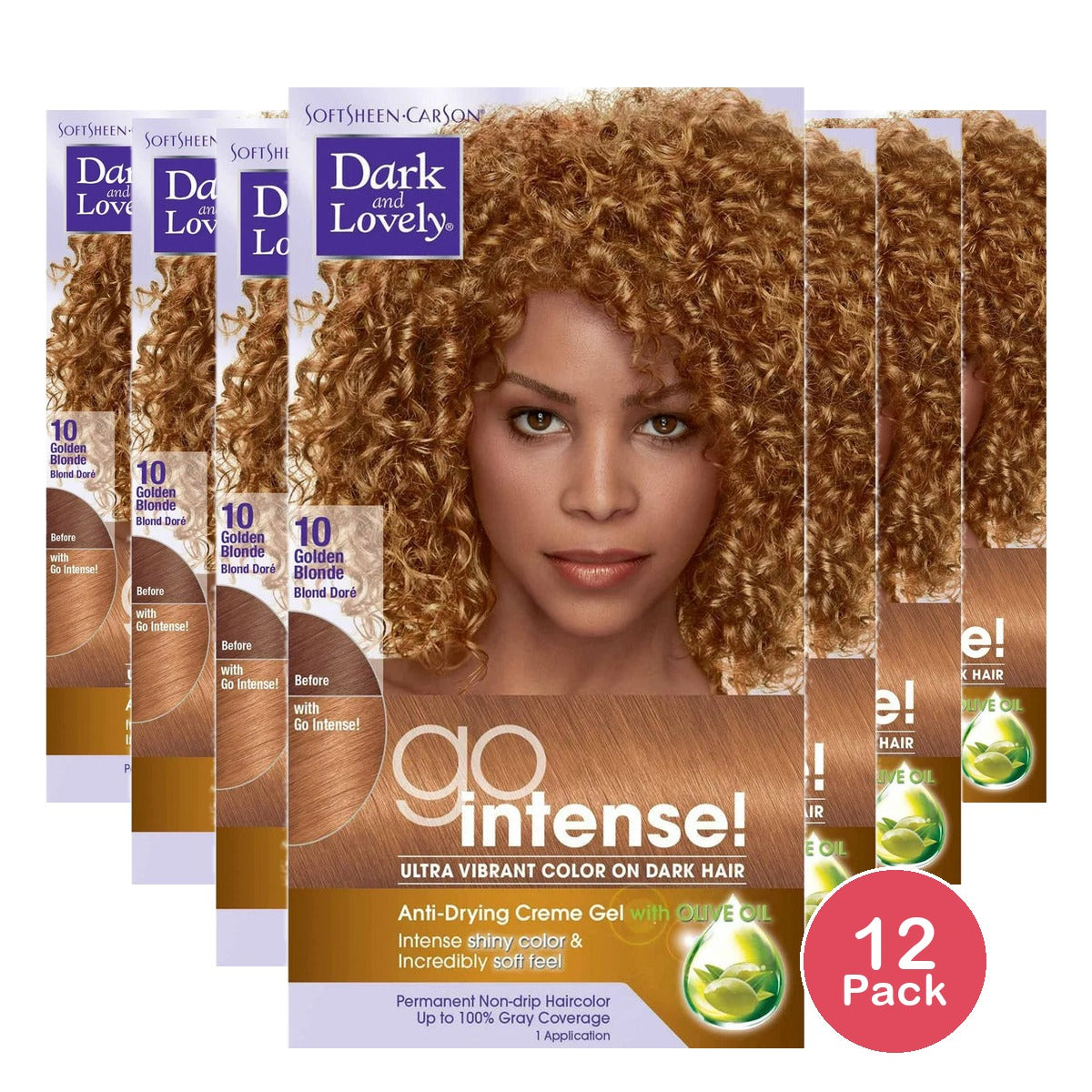 SoftSheen-Carson Dark and Lovely Go Intense Ultra Vibrant Hair Color on Dark Hai nan (Pack of 12)
