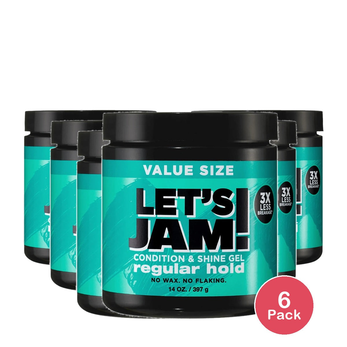 Softsheen Carson Let's Jam! Shine Enhancing Condition and Shine Gel for All Hai 14 Oz (Pack of 6)