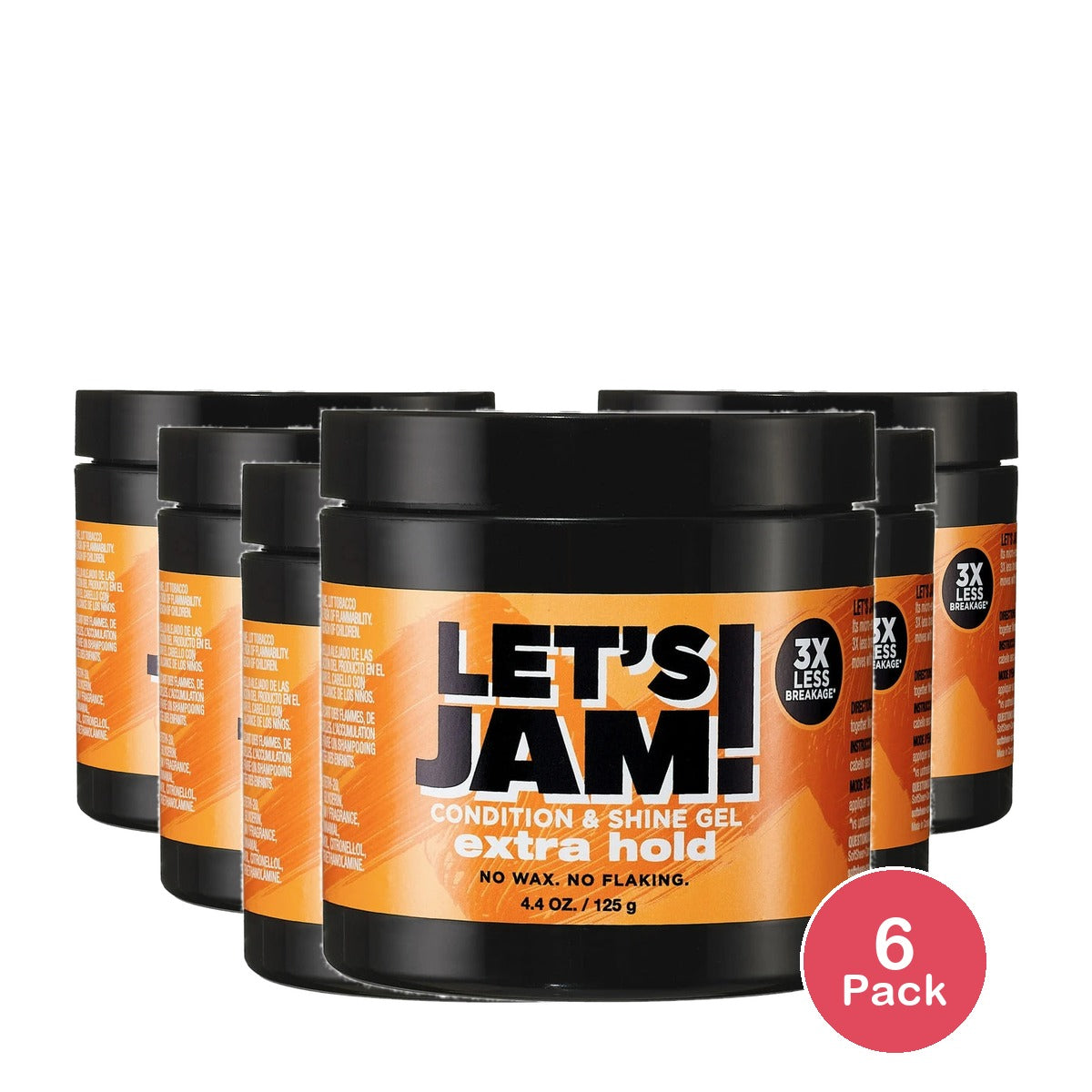 SoftSheen-Carson Let's Jam! Shining and Conditioning Hair Gel Extra Hold 4.4 o 4.4 Oz (Pack of 6)