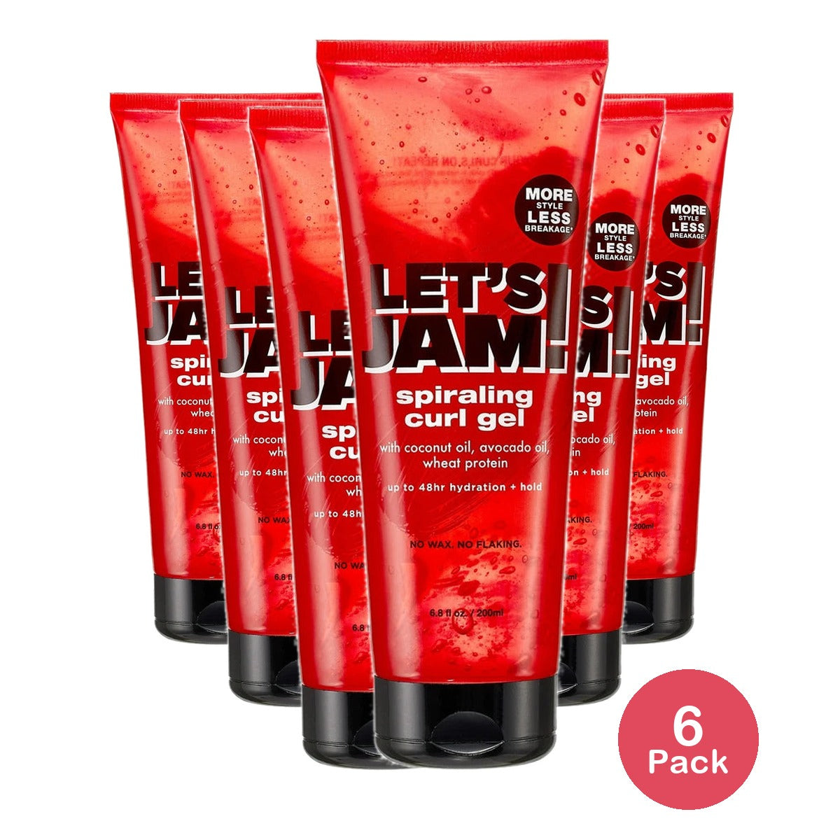 Softsheen Carson Let's Jam! Spiraling Oil Control Curl Gel for All Hair Types 6.8 Fl. Oz (Pack of 6)