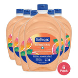 Softsoap Antibacterial Liquid Hand Soap Refill Crisp Clean 50Oz (Pack of 6)