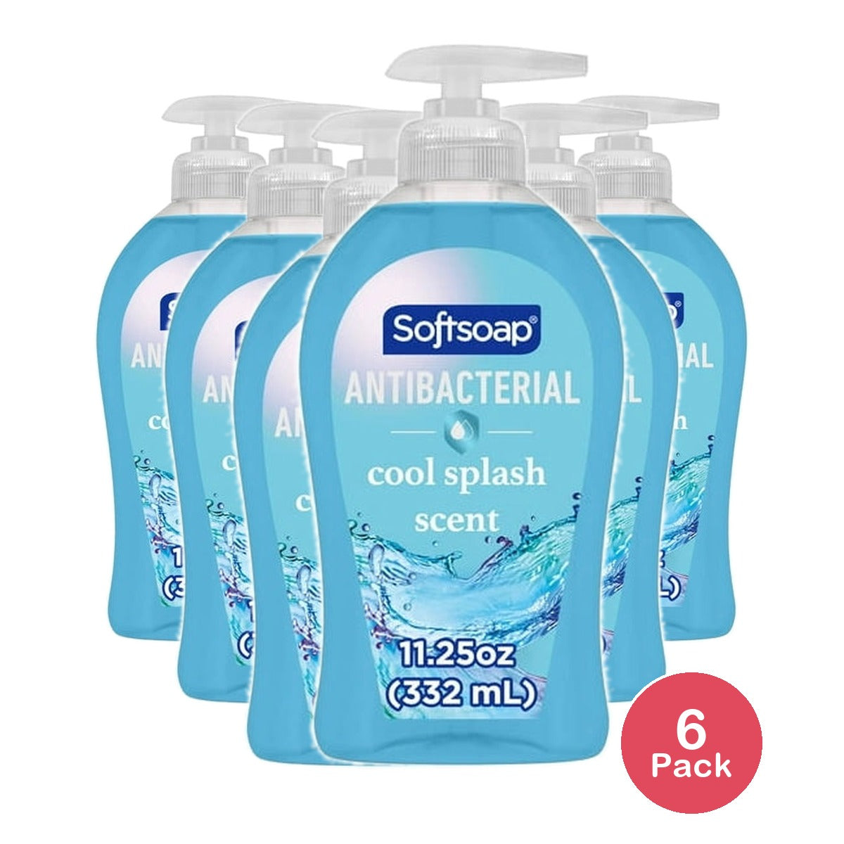 Softsoap Clean & Protect Antibacterial Liquid Hand Soap Cool Splash 13.28 OZ (Pack of 6)