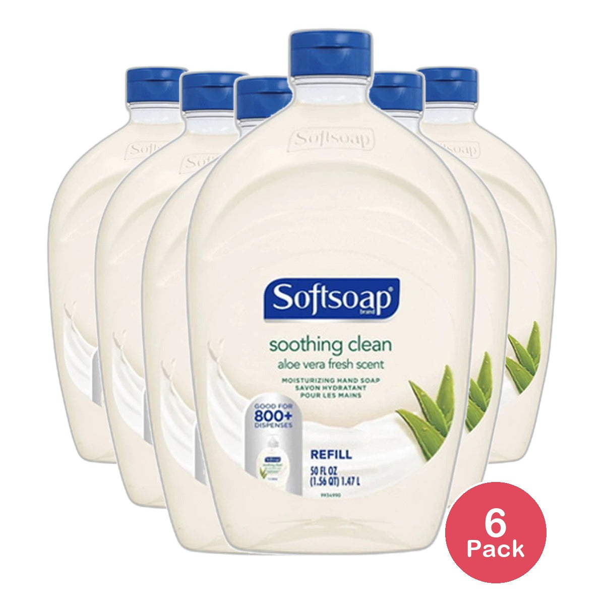 Softsoap Liquid Hand Soap Refill Soothing Aloe Vera 50Oz (Pack of 6)