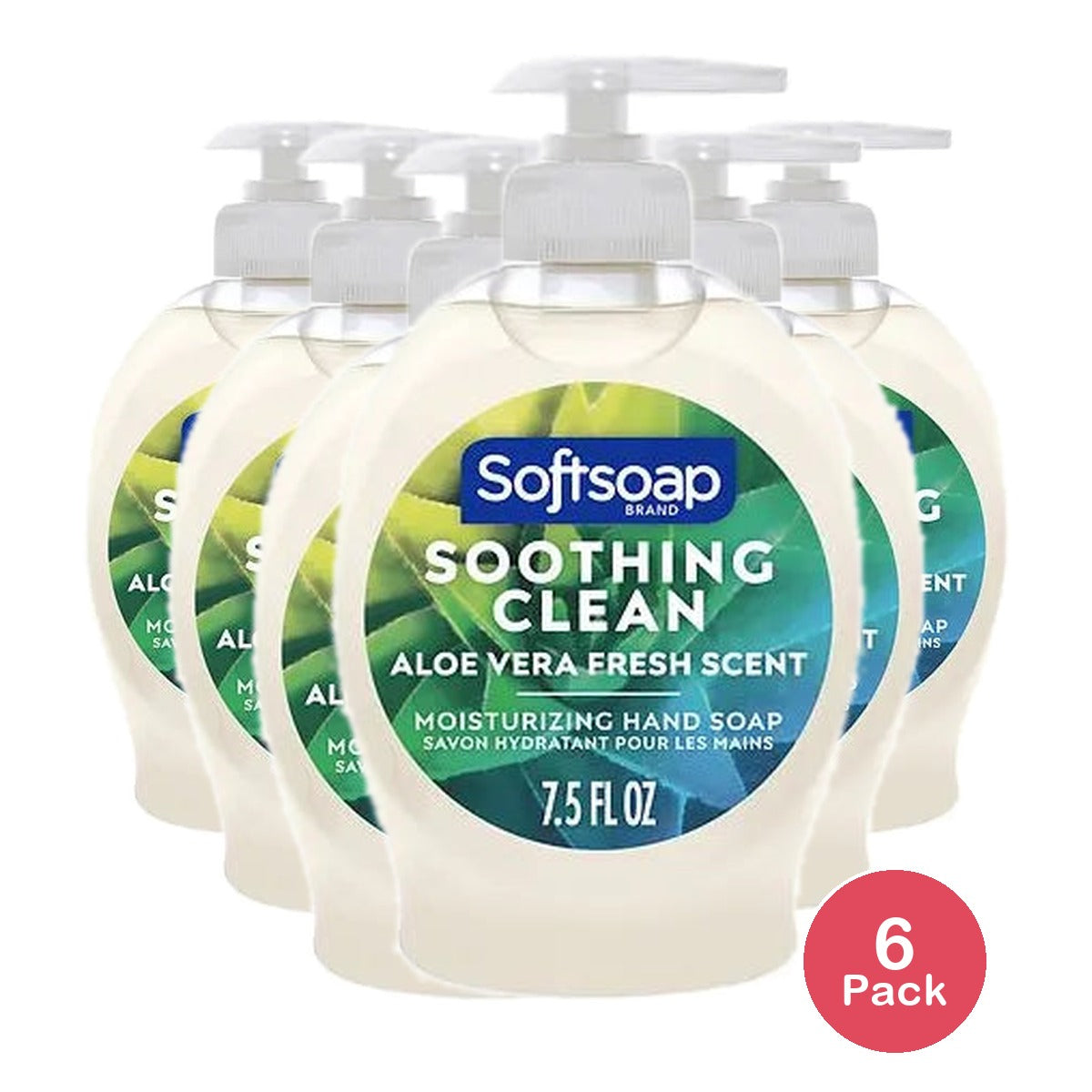 Softsoap Soothing Liquid Hand Soap Aloe Vera 7.5Oz (Pack of 6)