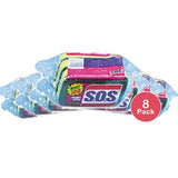 S.O.S Heavy Duty Durable and Long-Lasting Scrubber Sponge 3Oz (Pack of 8)