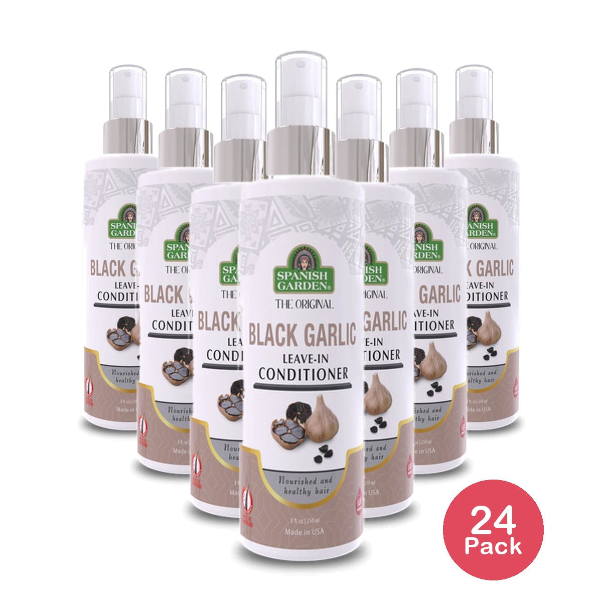 Spanish Garden 22010 The Original Black Garlic Leave-in Conditioner 8 Oz (Pack of 24)