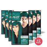 Splat Original Complete Kit Semi-Permanent Hair Dye with Bleach Deep Emerald (Pack of 12)