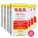 S.S.S. Tablets Multivitamin 20 Count (Pack of 12)