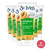 St. Ives Fresh Skin Exfoliating Face Scrub Apricot Facial Exfoliator 6 oz 6 Oz (Pack of 6)