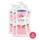St. Ives Hand and Body Lotion for Women Smoothing Rose and Argan Oil for Dry Skin 21Oz (Pack of 4)