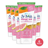 St. Ives Radiant Skin Pink Lemon and Mandarin Orange Face Scrub 6Oz (Pack of 6)
