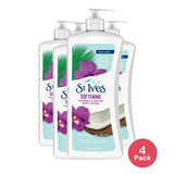 St. Ives Softening Body Lotion Coconut and Orchid 21 oz (Pack of 4)