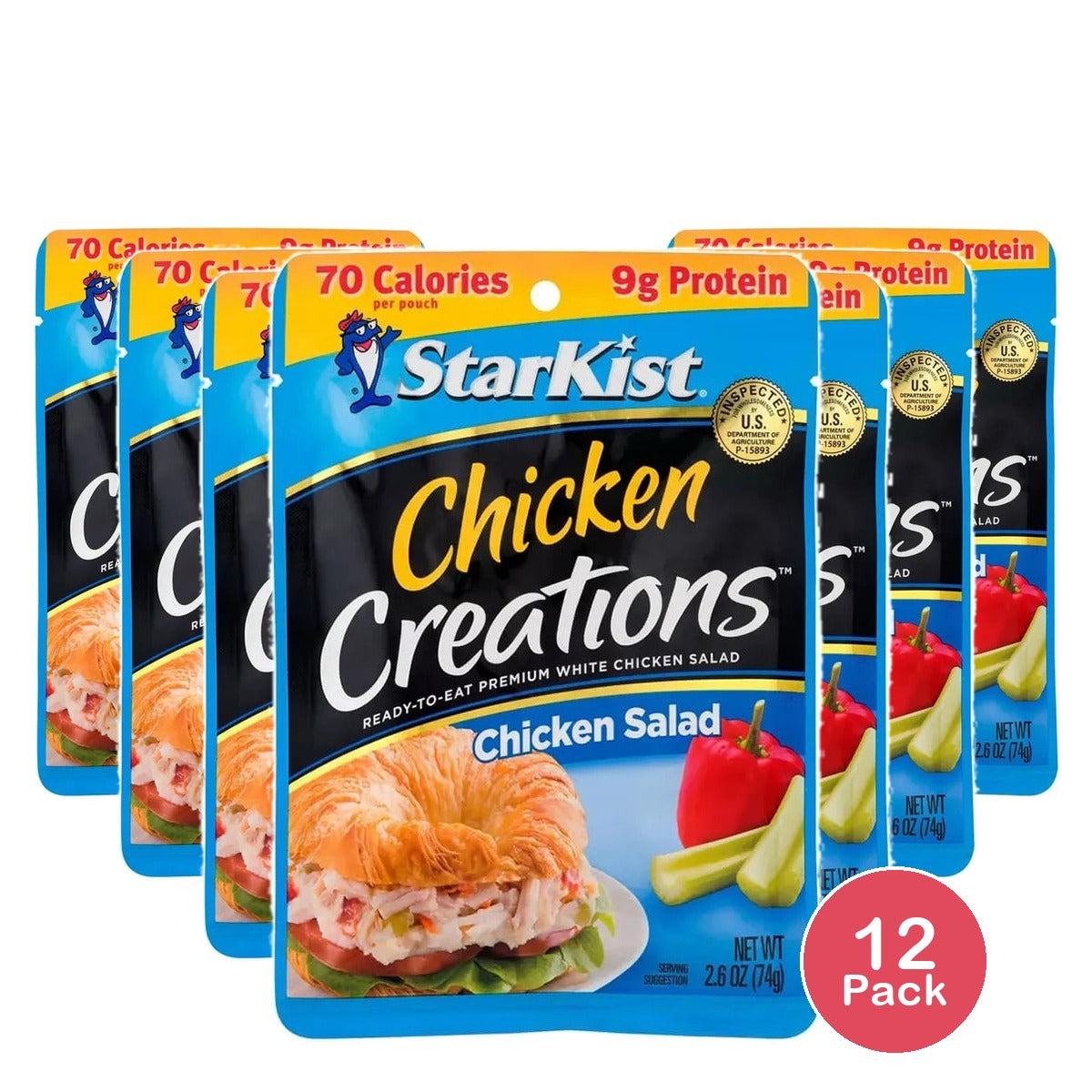 StarKist Chicken Creations Chicken Salad Single Serve Pouch 2.6Oz (Pack of 12)