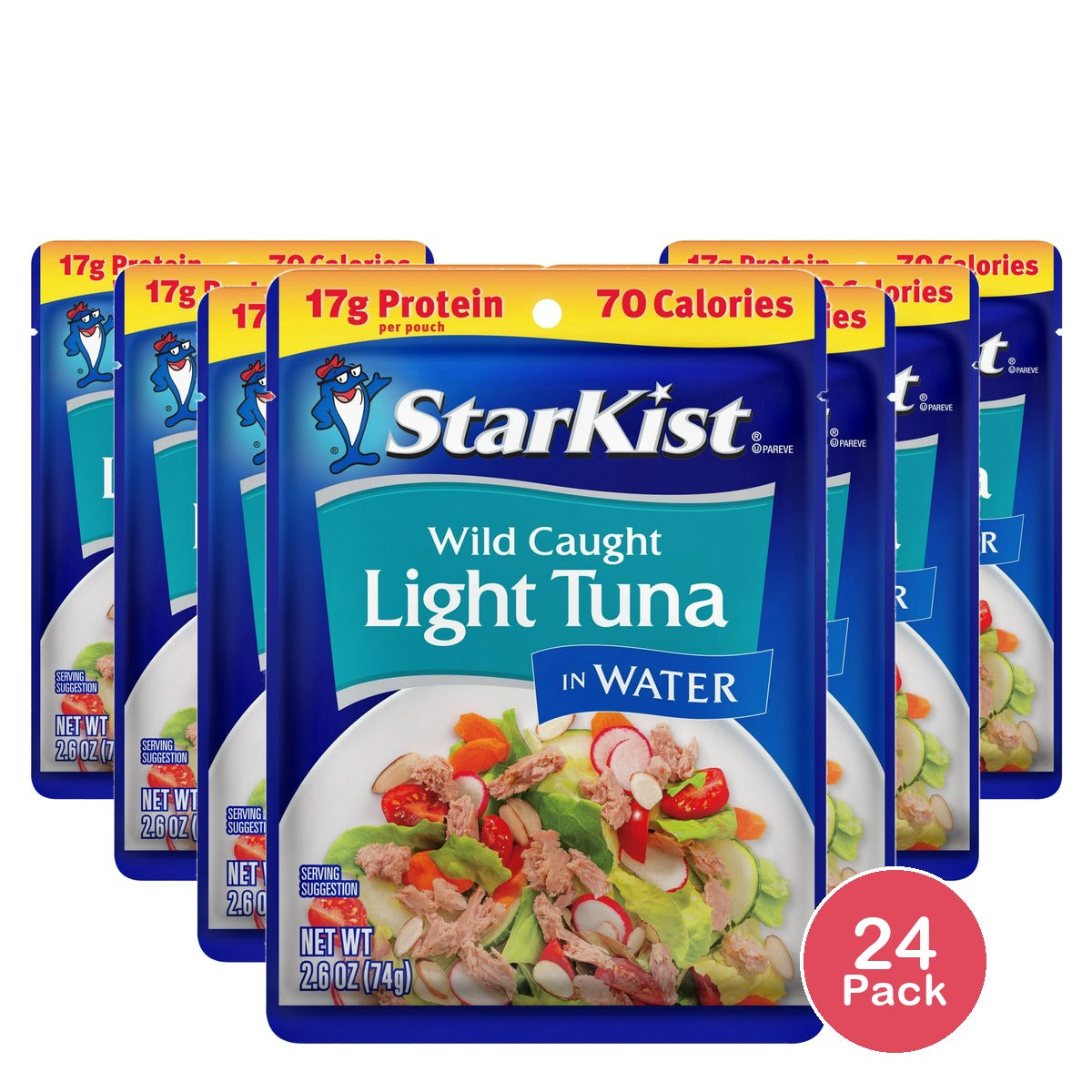 StarKist Tuna Chunk Light Pouch In Water, 2.60 OZ (Pack of 12)
