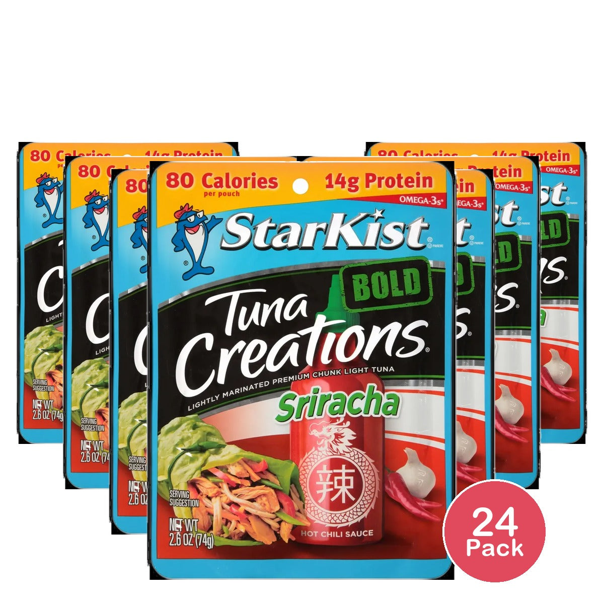 StarKist Tuna Creations Bold, Sriracha, 2.6 oz Pouch (Pack of 24)