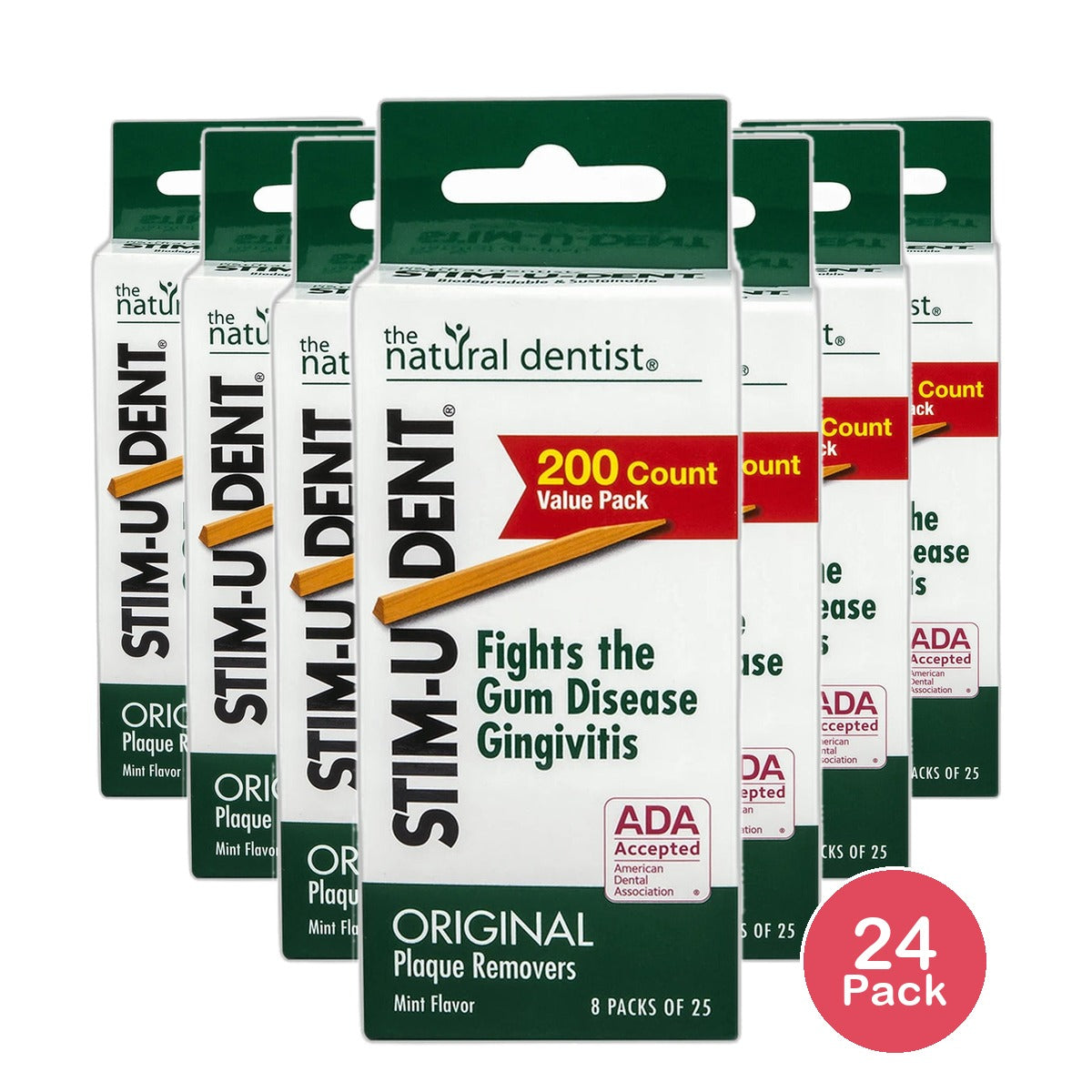 Stim-U-Dent Plaque Removers Value Pack Mint Flavor 1.6oz (Pack of 24)