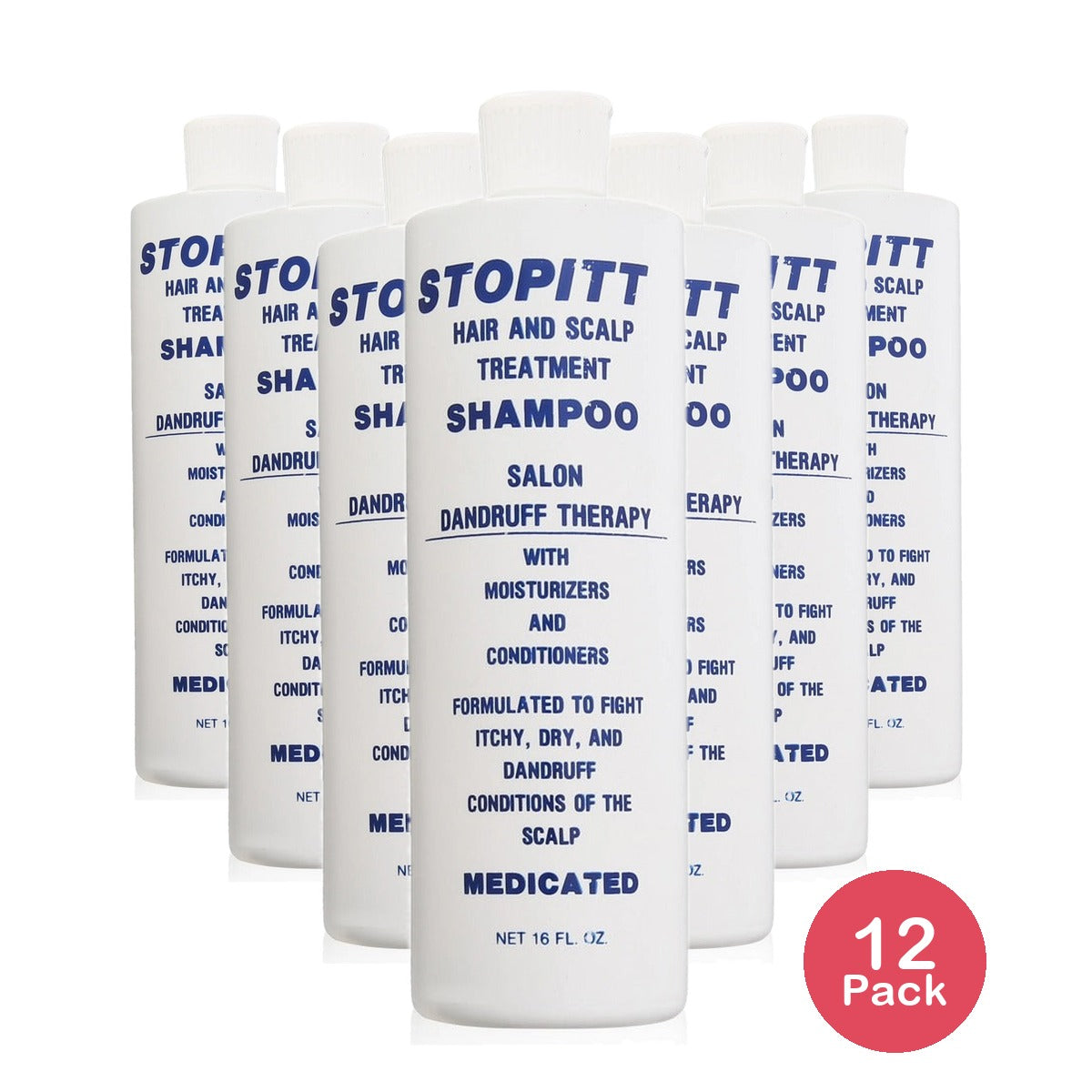Stopitt Hair & Scalp Treatment Shampoo 16 Oz (Pack of 12)