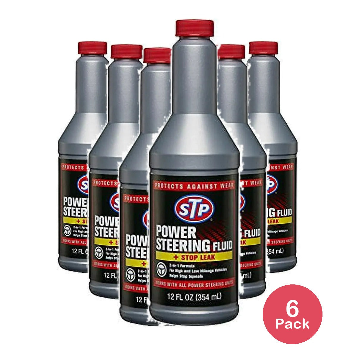 Stp Power Steering Fluid And Stop Leak 12Oz (Pack of 6)