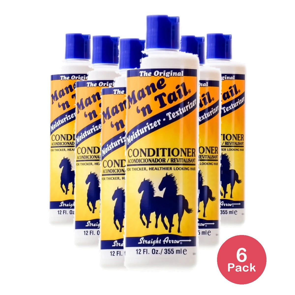 Straight Arrow Mane N Tail Conditioner for Horse, -Ounce 12 Oz (Pack of 6)