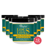 Stylo Locs Black Castor Oil & Sea Moss Gel 16 Oz (Pack of 12)